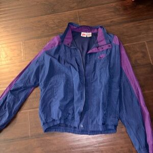 Nike Navy and Purple VINTAGE jacket